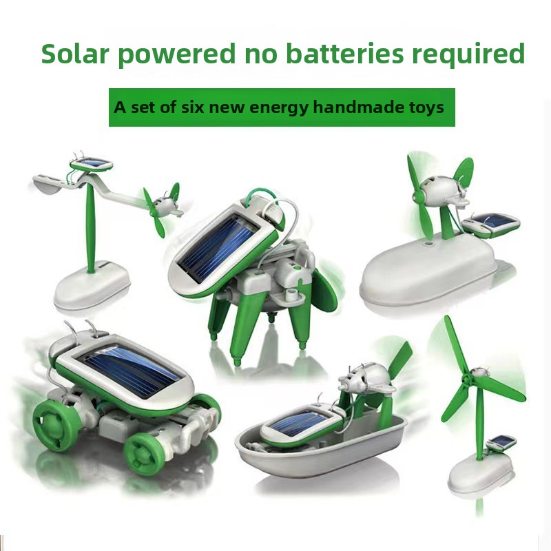 Diy Robot Electronics Kit - Roboter-Kits, 6-in-1, DIY-Solarroboter, wissenschaftliches Experiment, kreative
