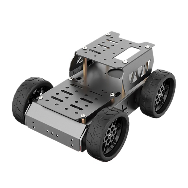 Diy Robot Electronics Kit - Vierrädriger Elektrowagen mit Aluminiumrahmen, intelligentes Auto