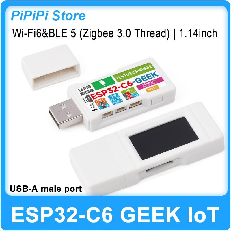 Diy In Electronics - ESP32-C6 GEEK Entwicklungsboard 1,14-Zoll-LCD-Bildschirm WiFi6 BLE5