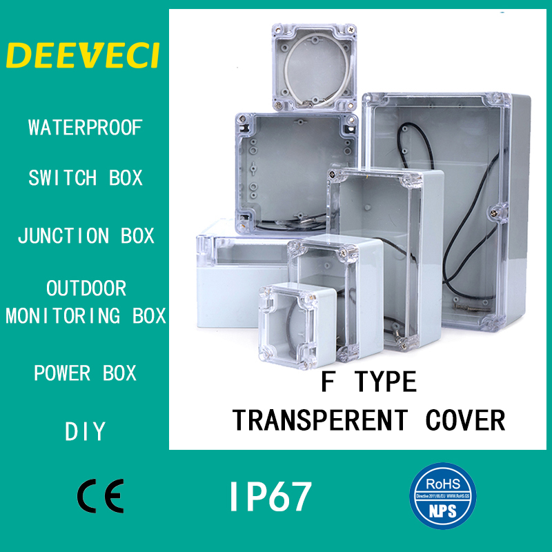 Diy Electronics Housing - Transparentes wasserdichtes Außengehäuse, Kunststoffbox, elektronisches Projektgehäuse,