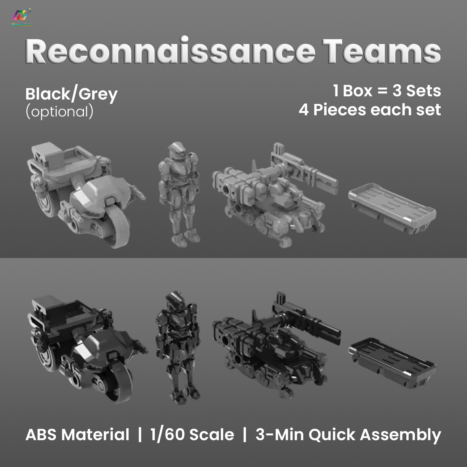 Diy Robot Electronics Kit - SHEIK MAINLAND 3MIN Reconnaissance Team 1/60