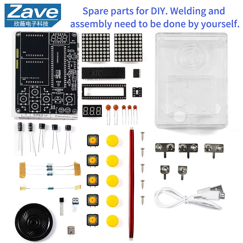 Diy Electronics Game - Kit zur Herstellung der Pixel-Spielekonsole: 51,