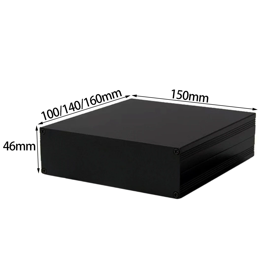 Diy Electronics Box - Aluminium gehäuse 150*46*140/160mm wasserdichte Split-Box Silber/Schwarz