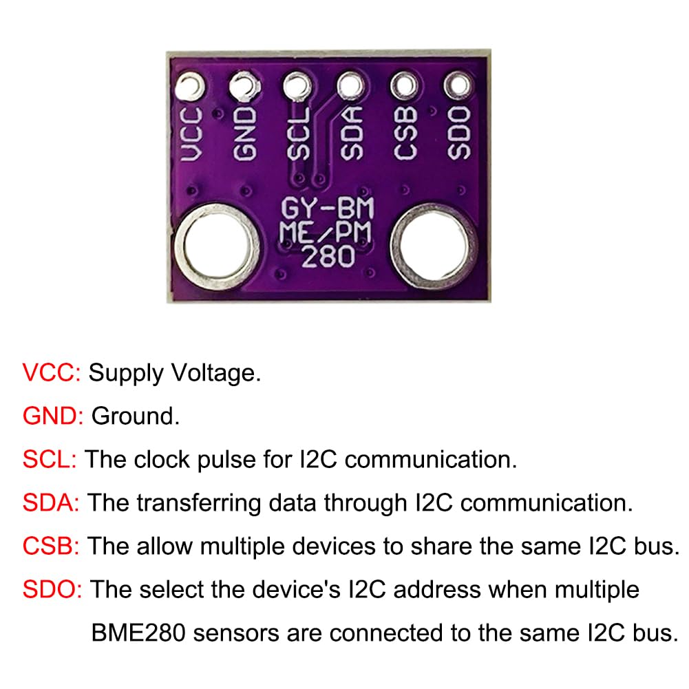 Bme280 Humidity Sensor - GY-BME280-3.3 Hochpräzises Höhenmesser Atmosphärendruck-Temperatur- und Feuchtigkeitssensor