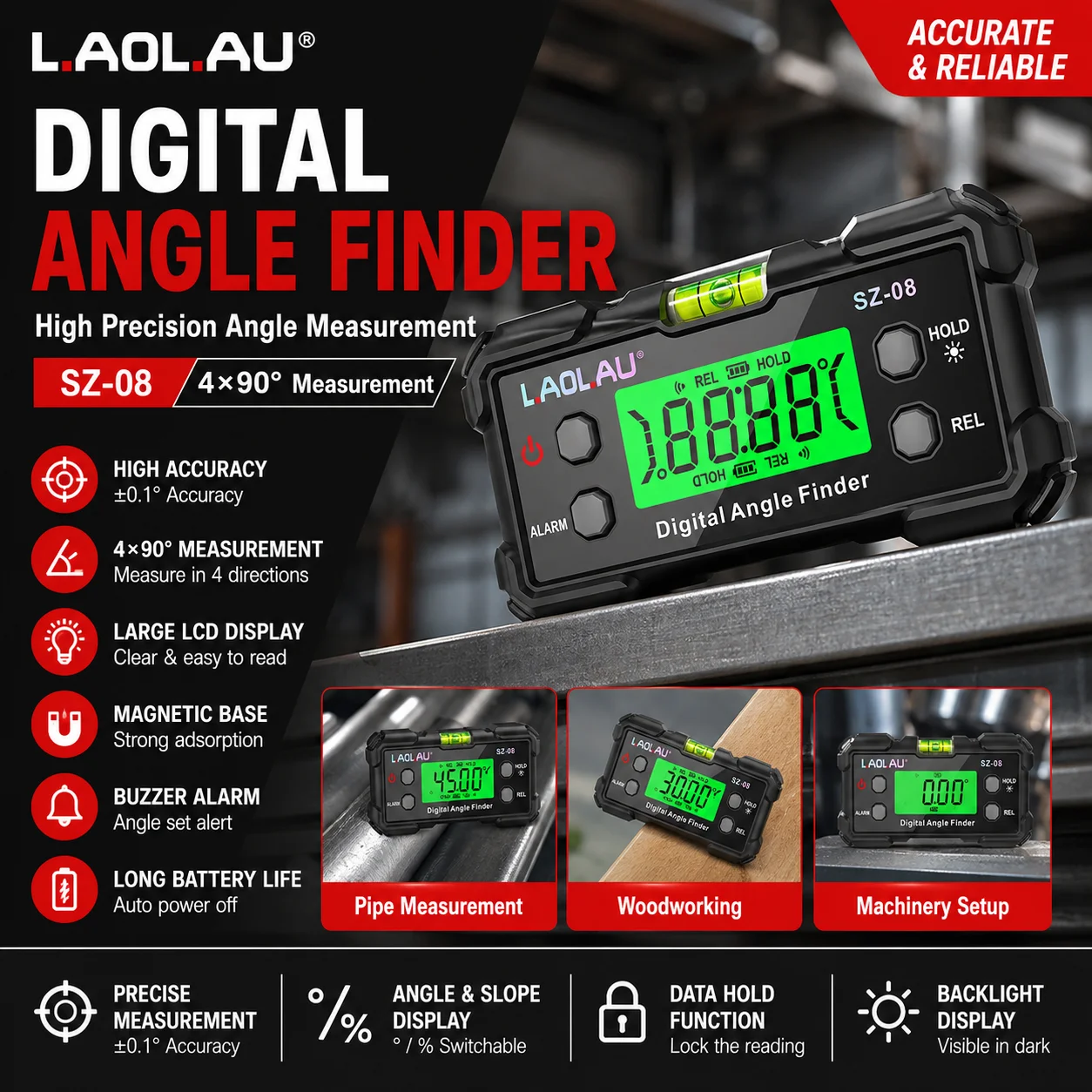 Digitaler Winkelmesser mit Lib – Diy Electronics Storage Bewertung und Preis