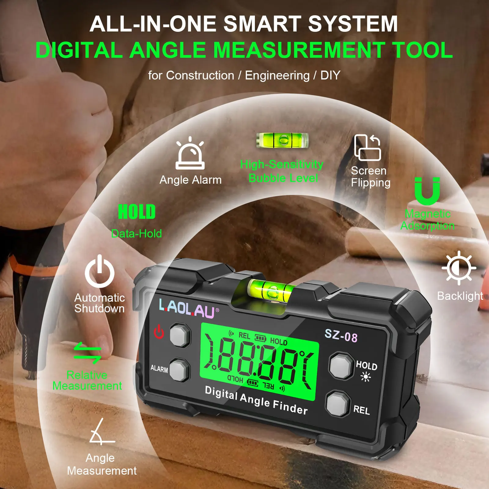 Digitaler Winkelmesser mit Lib – Diy Electronics Storage Bewertung und Preis