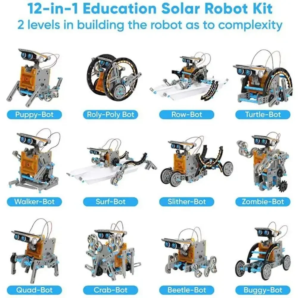 13-in-1 solarbetriebener Robot – Diy Robot Electronics Kit Bewertung und Preis
